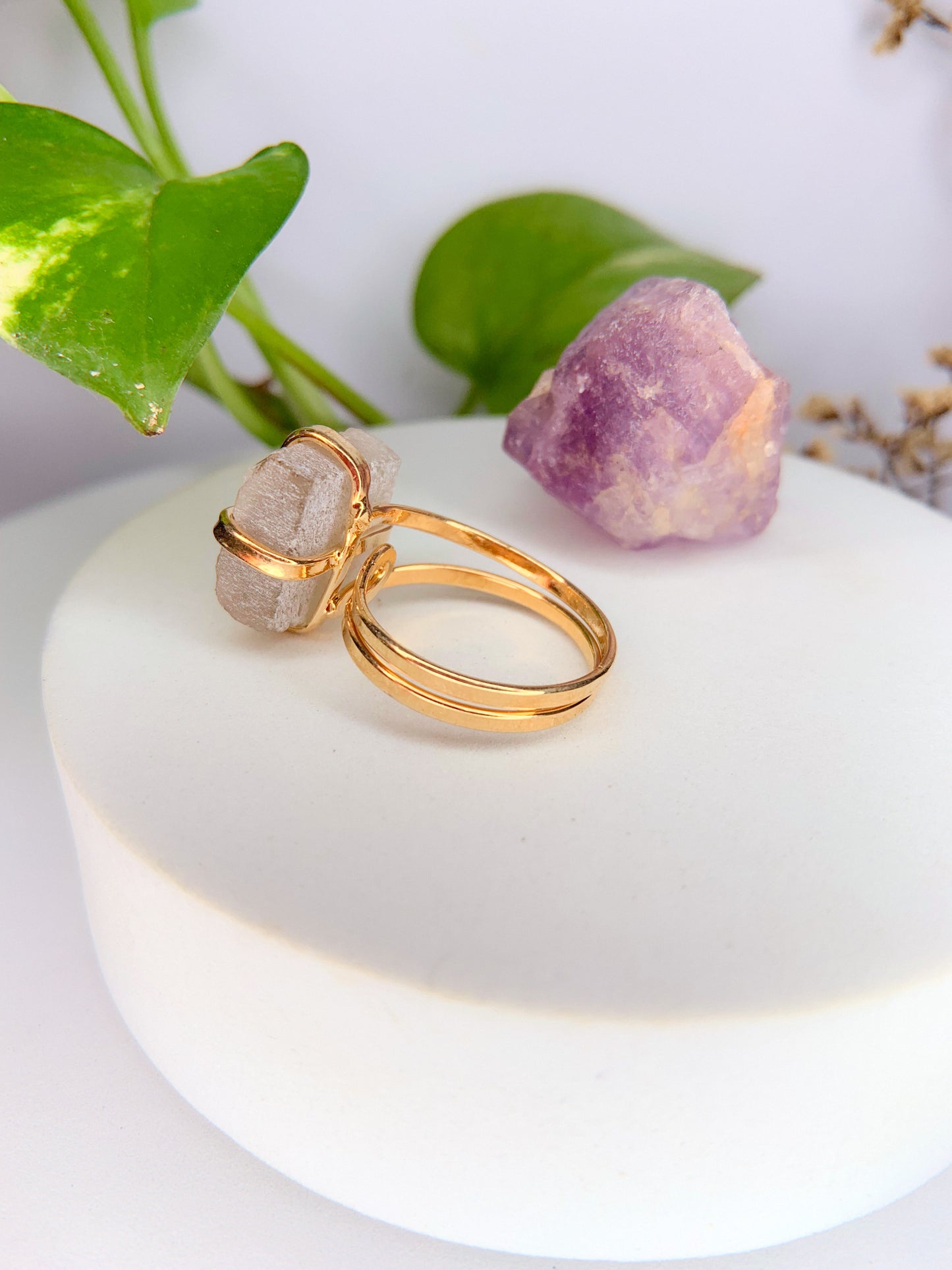 Anel maga - quartzo fume