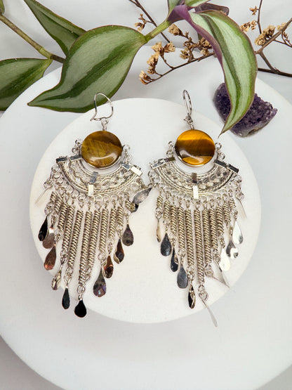 Brinco Nostalgia Aço - Olho de Tigre