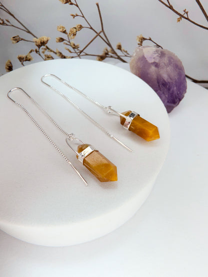 Brinco zen - Olho de Tigre lapidado