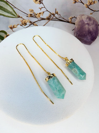 Brinco zen - Amazonita lapidada