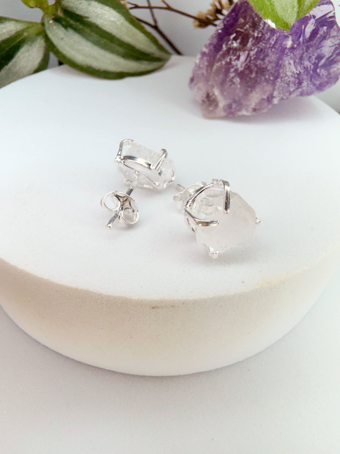 Brinco magia - quartzo de cristal