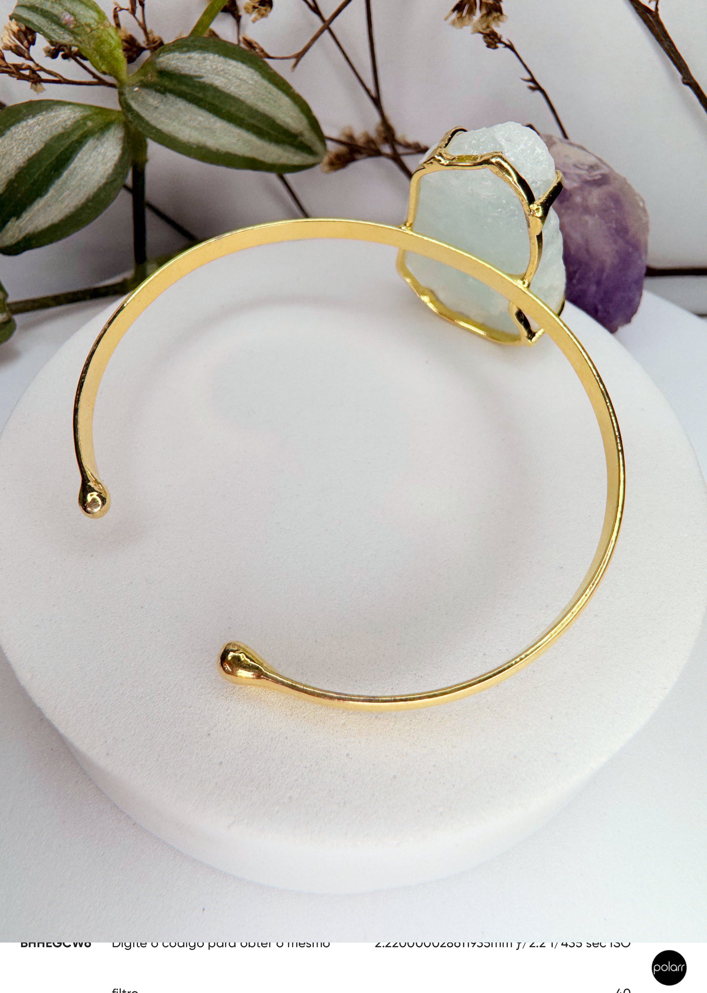 Bracelete titã - água marinha