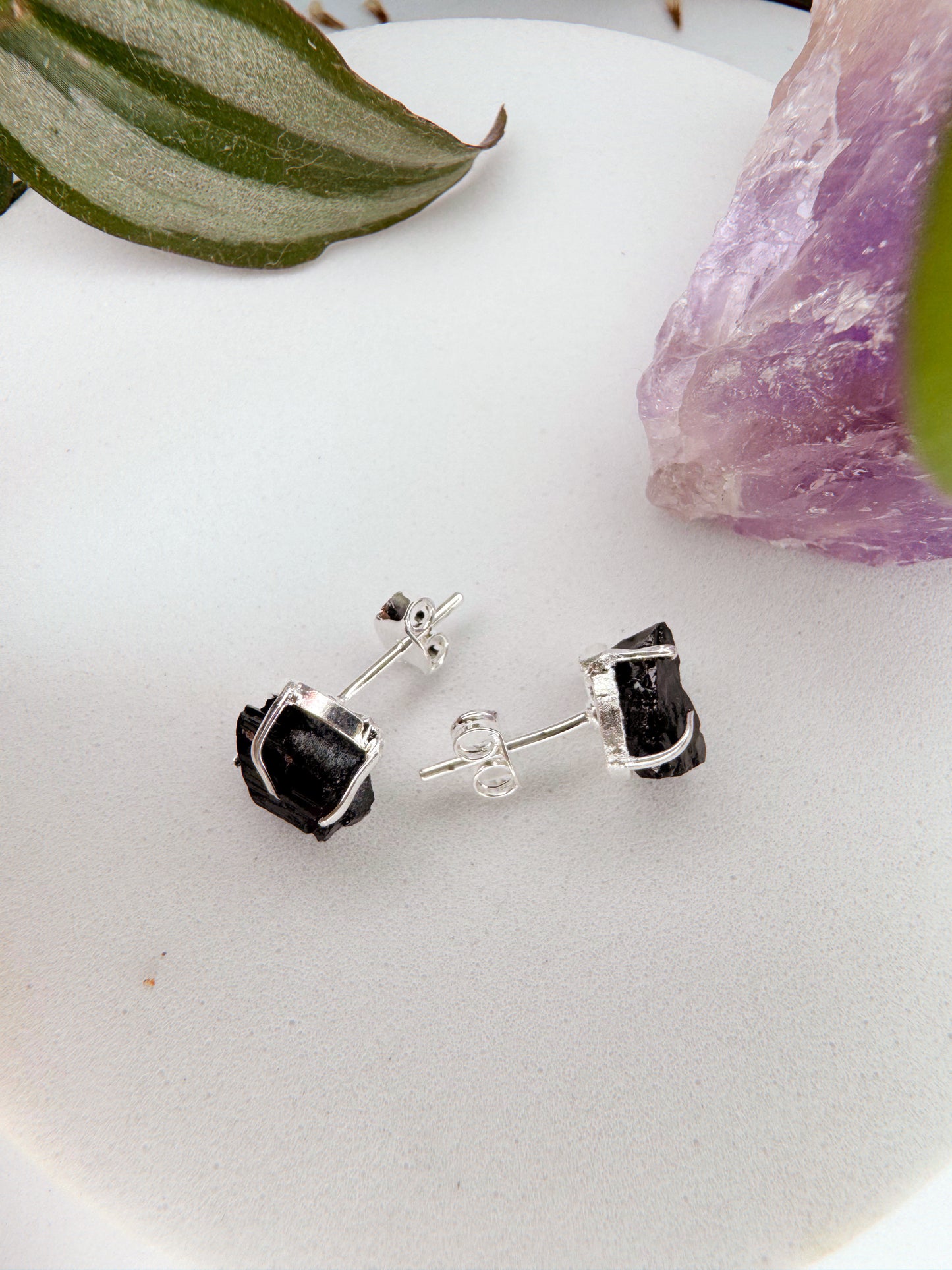 Brinco magia - Turmalina preta