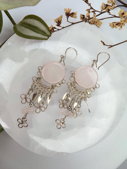 Brinco Nostalgia - Quartzo rosa