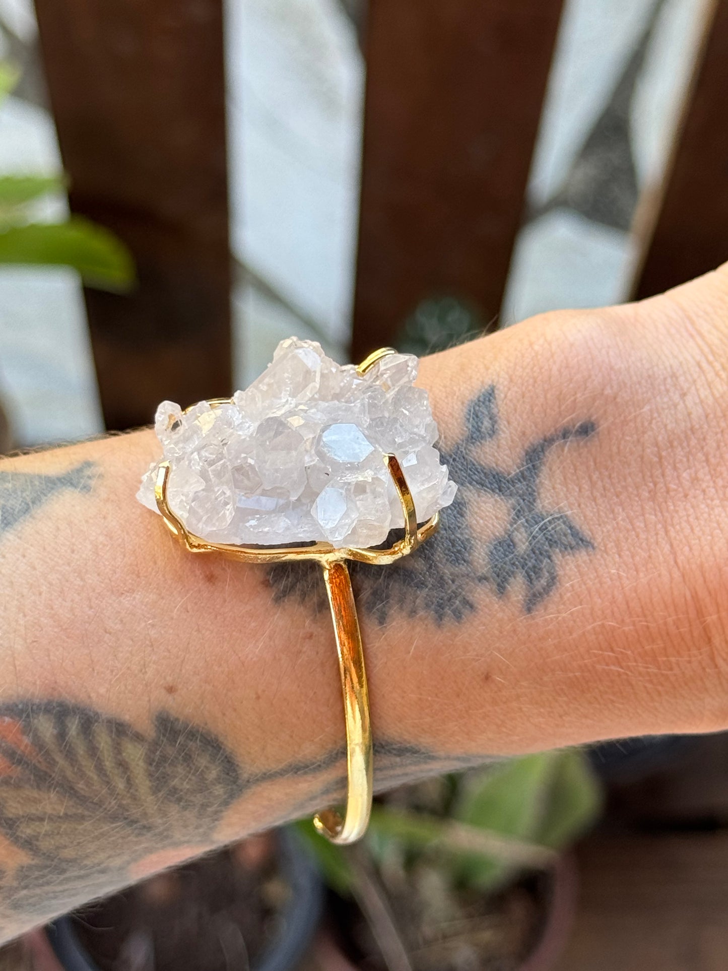 Bracelete titã - drusa de cristal