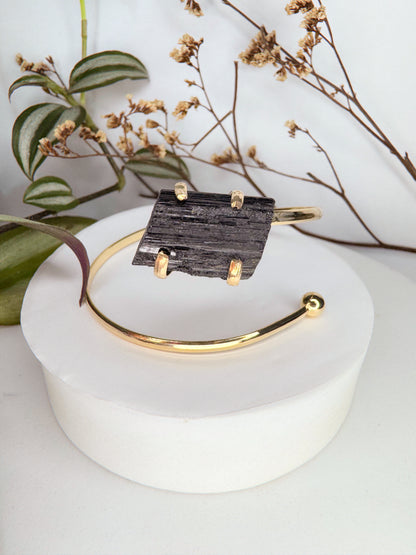 Bracelete Estrela - turmalina negra