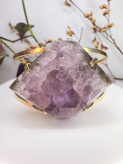 Bracelete Astro - Drusa de ametista lapidada