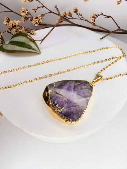 Colar ametista - fatiada
