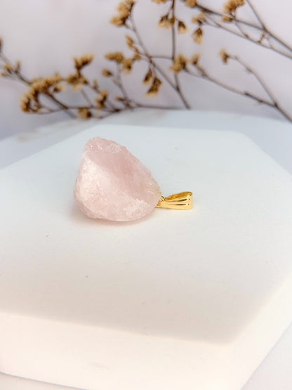 Pingente - Quartzo Rosa Bruto