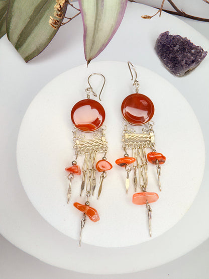 Brinco nostalgia - Cornalina