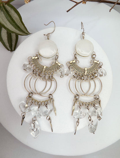 Brinco Nostalgia - Quartzo transparente