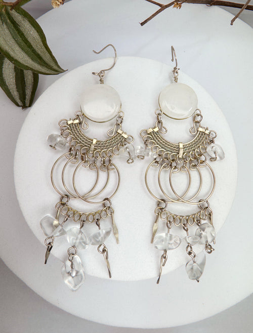 Brinco Nostalgia - Quartzo transparente