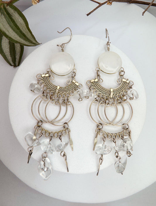 Brinco Nostalgia - Quartzo transparente