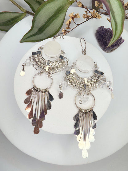 Brinco Nostalgia Aço - Quartzo Transparente