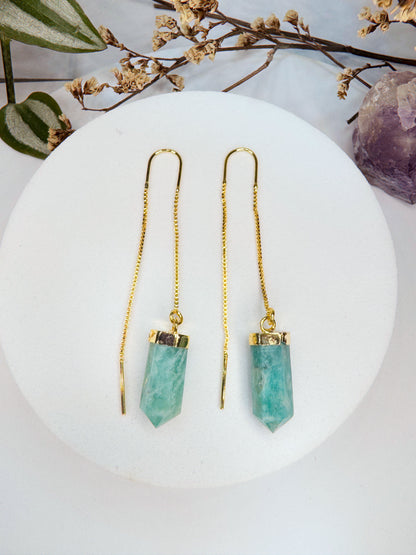 Brinco zen - Amazonita lapidada