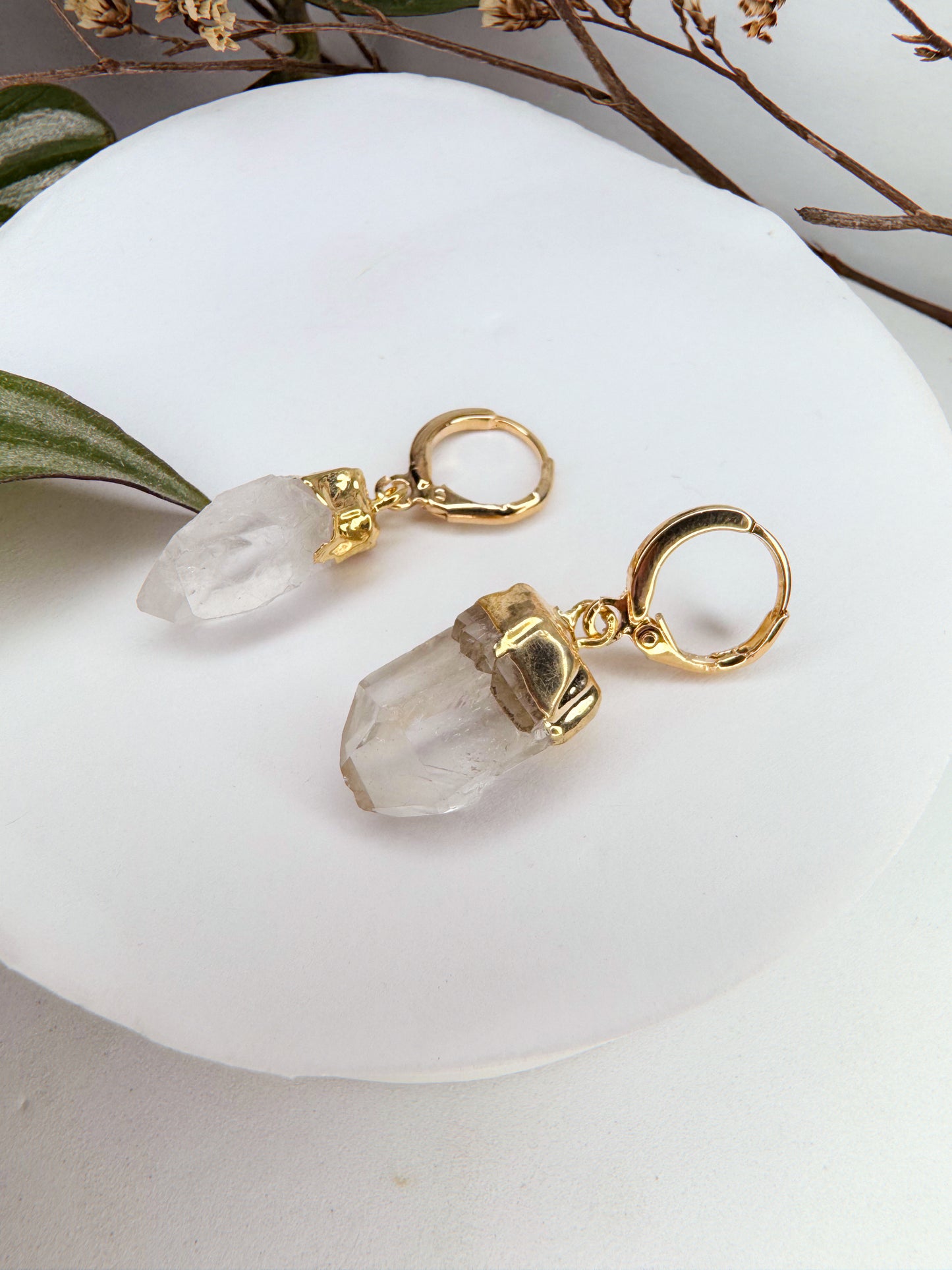 Brinco Júpiter - Quartzo de cristal bruto