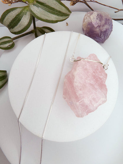 Colar Atmosfera - Quartzo rosa