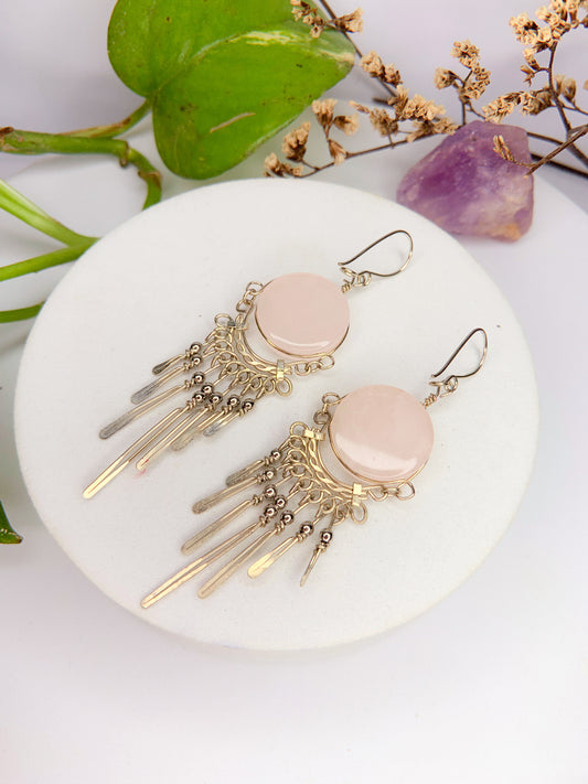 Brinco Nostalgia - Quartzo rosa