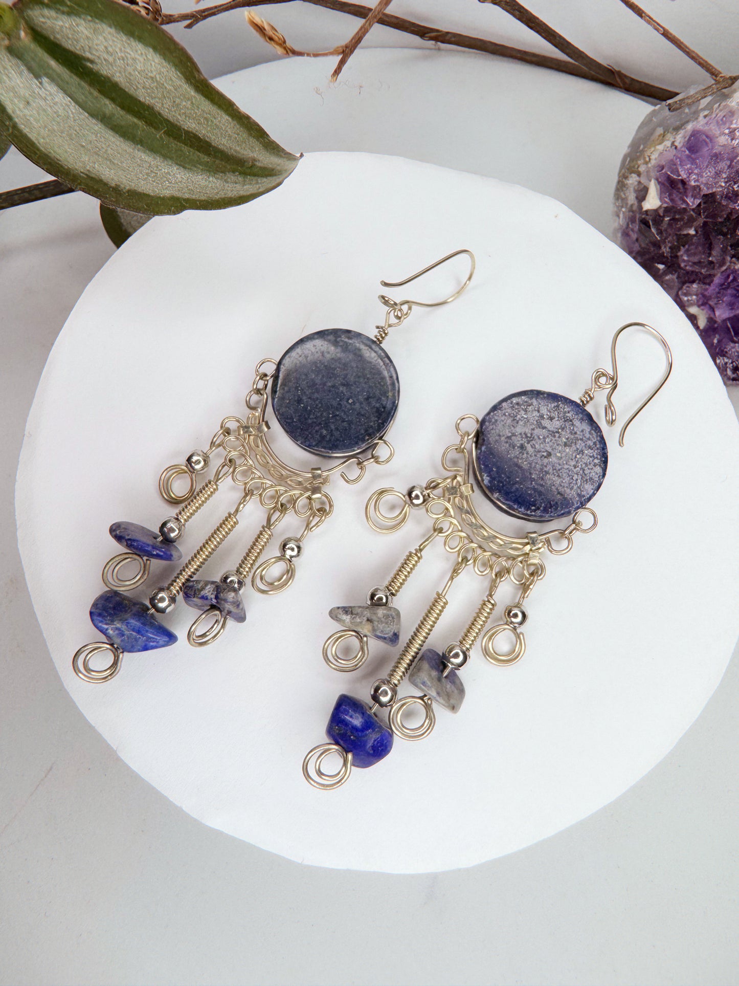 Brinco Nostalgia - Lápis lazulli