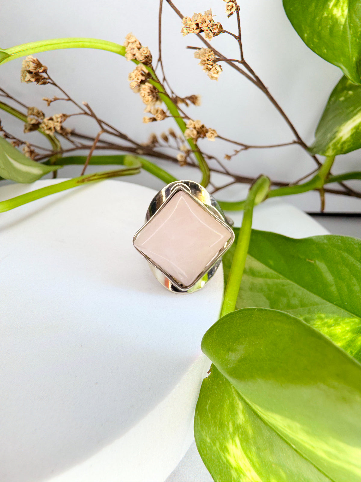 Anel Aura - Quartzo rosa