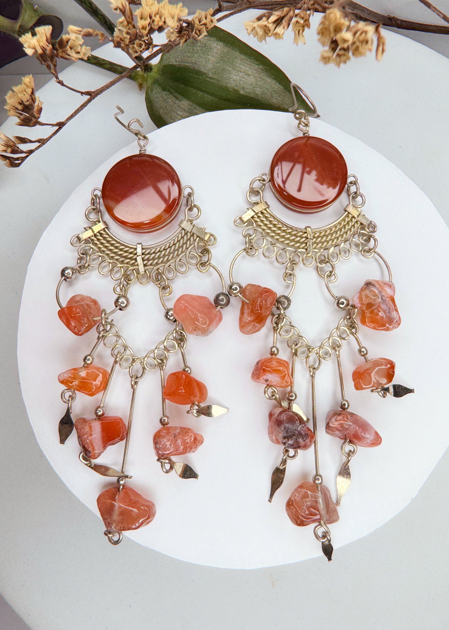 Brinco nostalgia - Cornalina