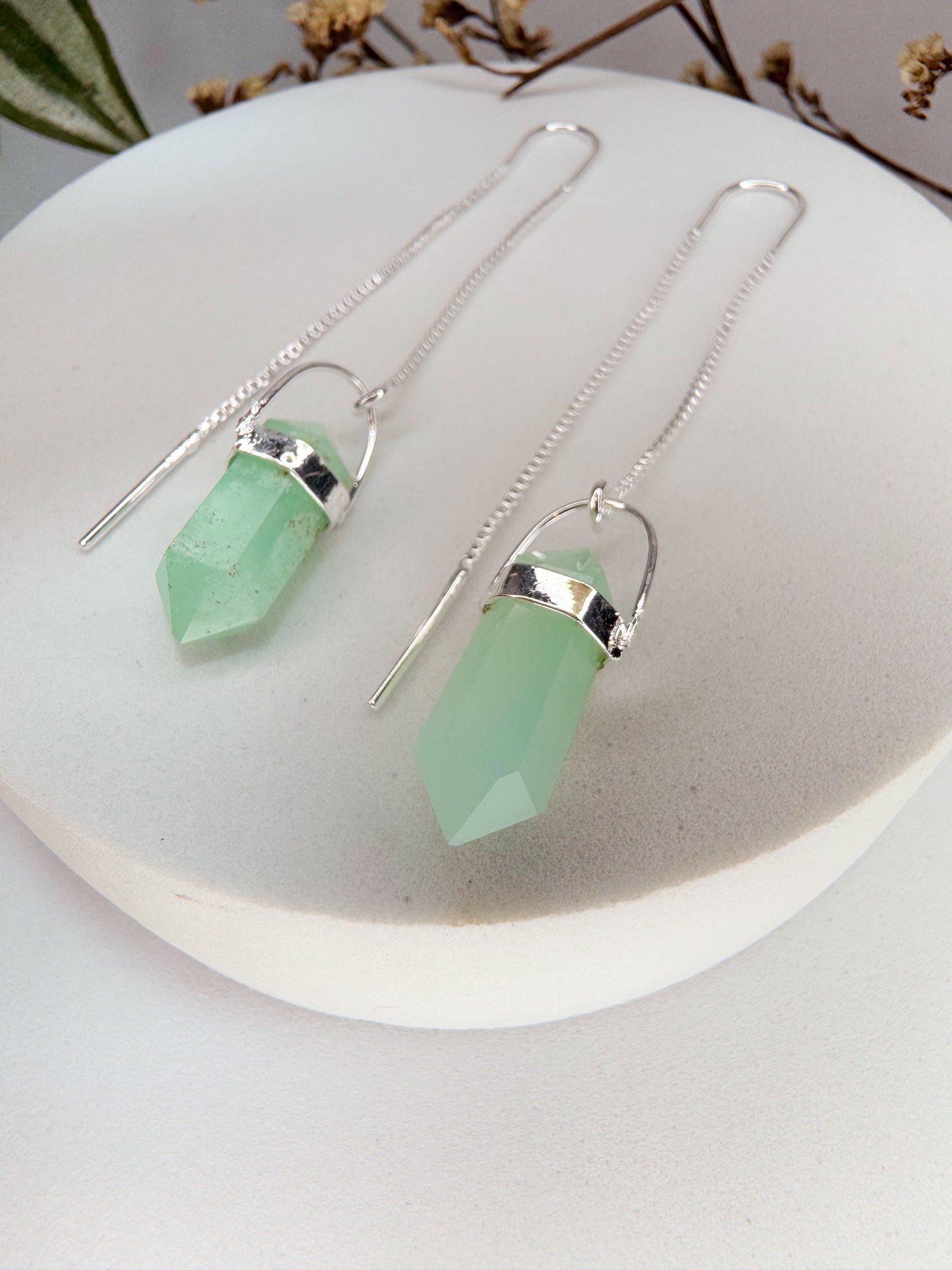 Brinco zen - Crisoprásio lapidado