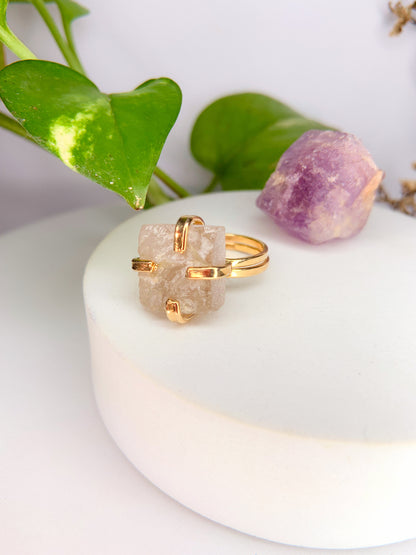 Anel maga - quartzo fume