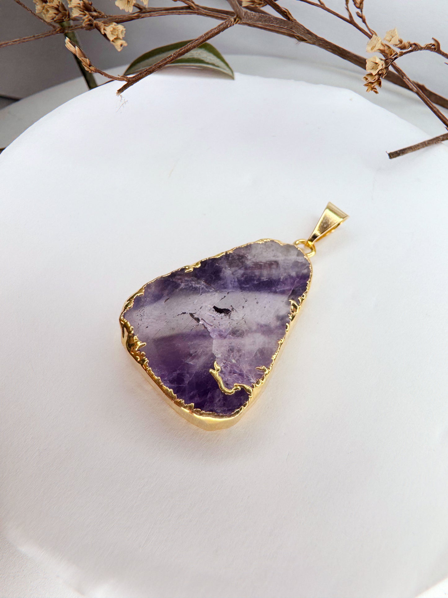 Pingente ametista - fatiada