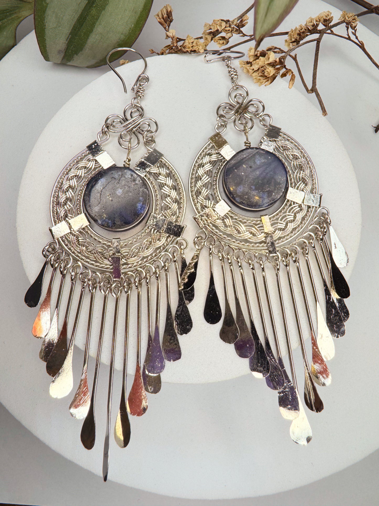 Brinco Nostalgia Aço - Lápis Lazulli