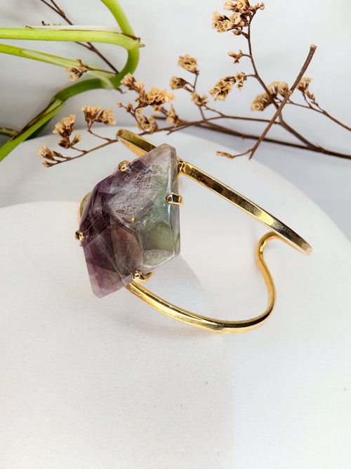 Bracelete Astro Fluorita arco iris