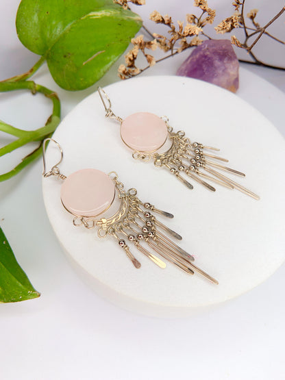 Brinco Nostalgia - Quartzo rosa