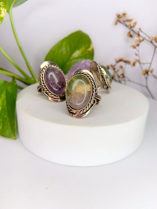 Anel aura - Fluorita