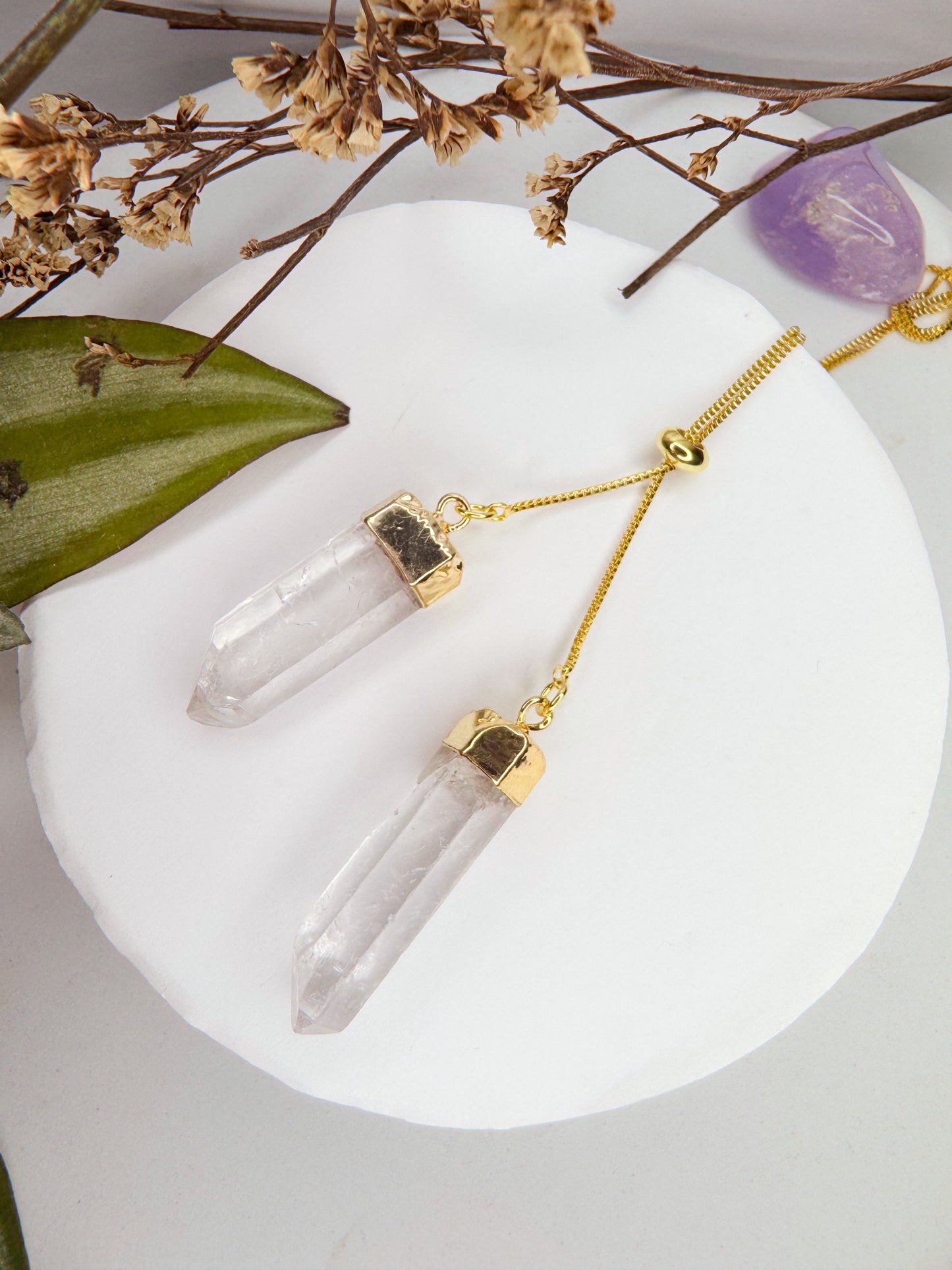 Colar Cósmico - Quartzo de Cristal