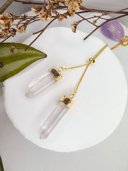 Colar Cósmico - Quartzo de Cristal