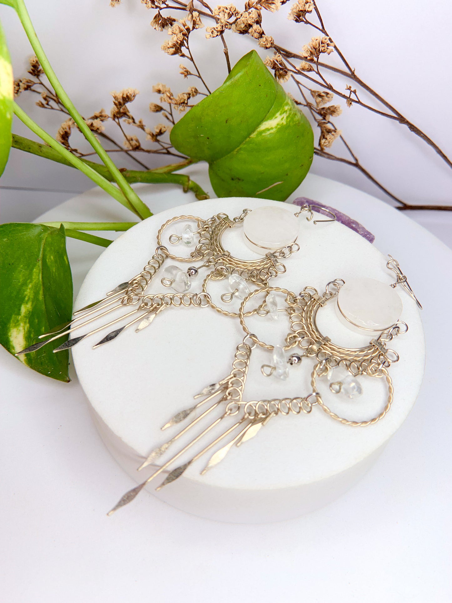 Brinco Nostalgia - Quartzo transparente