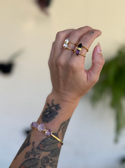 Anel mercúrio - Ametista