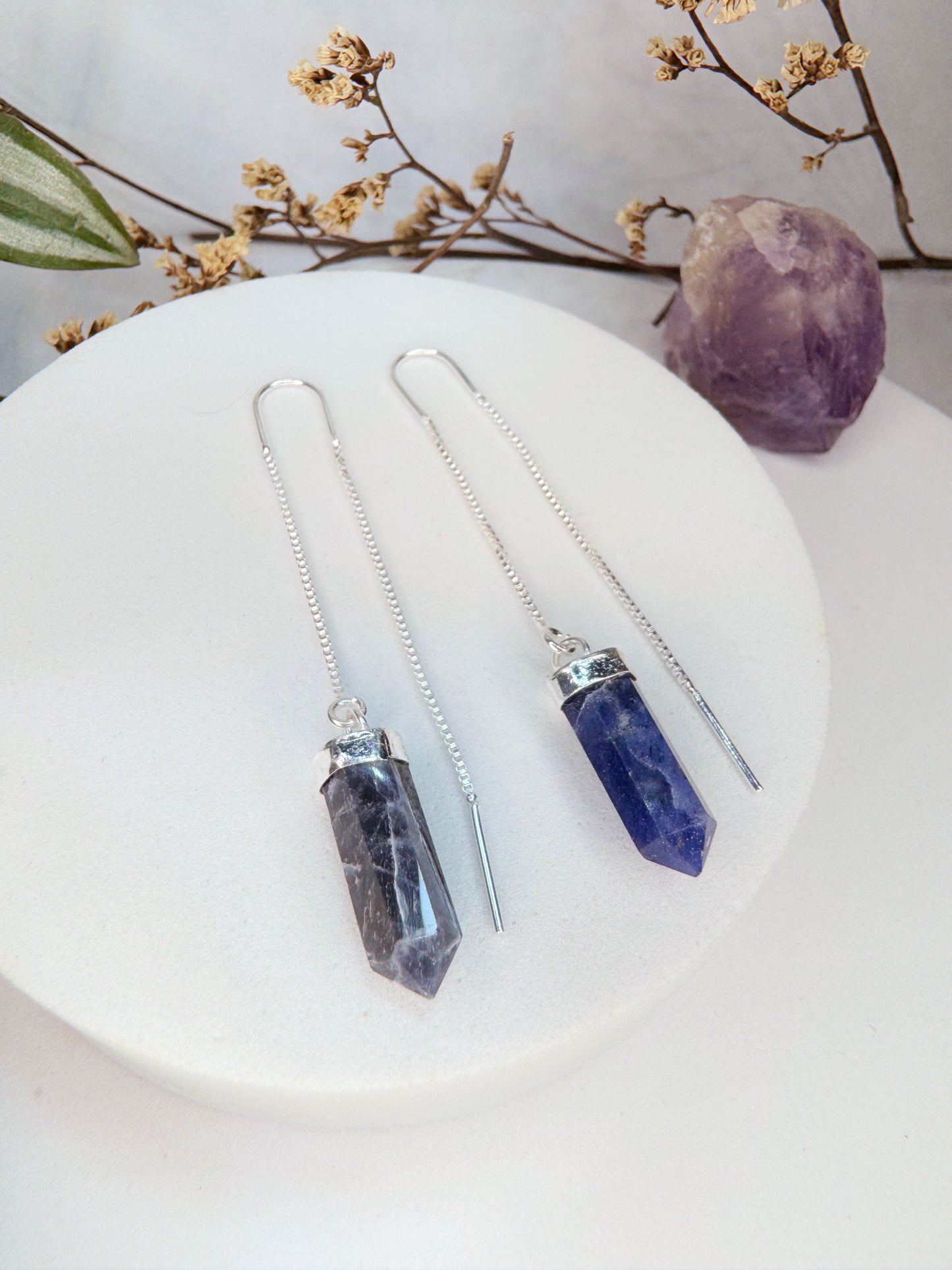 Brinco zen - Sodalita lapidada