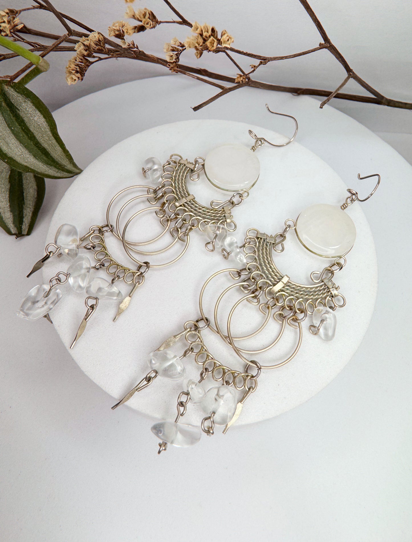 Brinco Nostalgia - Quartzo transparente