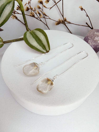 Brinco zen - Quartzo de Cristal bruto