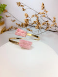 Bracelete - turmalina rosa