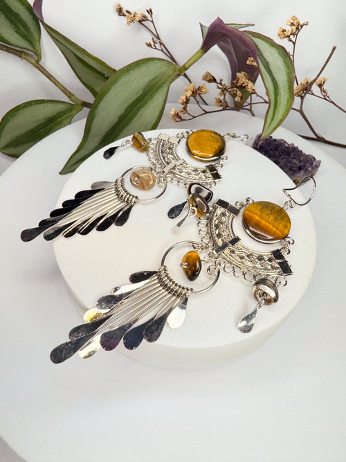 Brinco Nostalgia Aço - Olho de Tigre