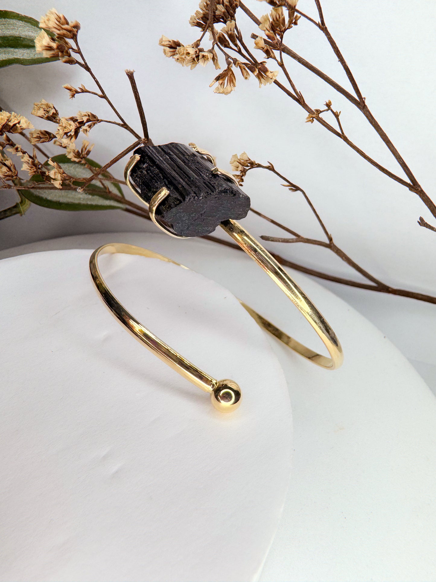 Bracelete Estrela - turmalina negra