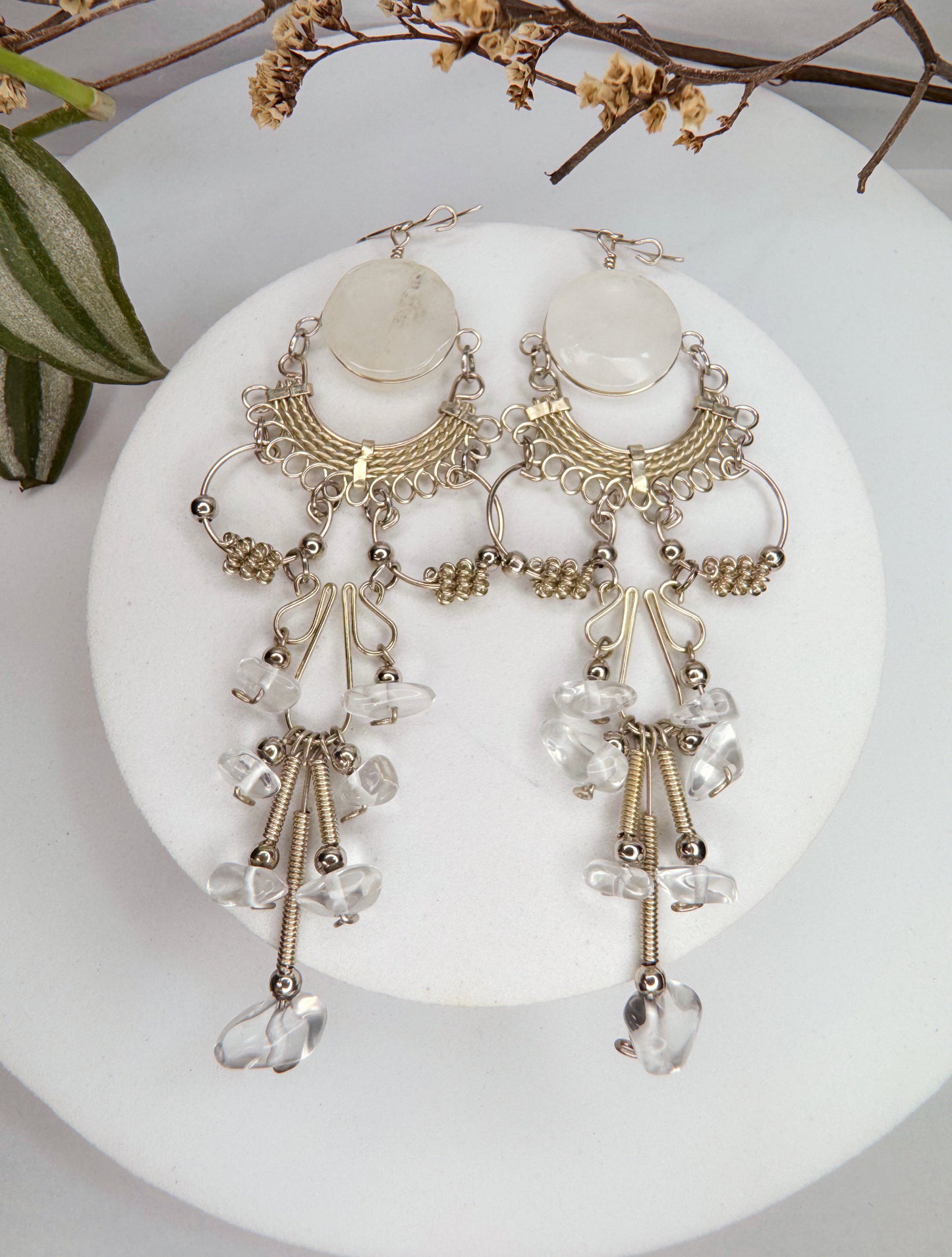 Brinco Nostalgia - Quartzo transparente