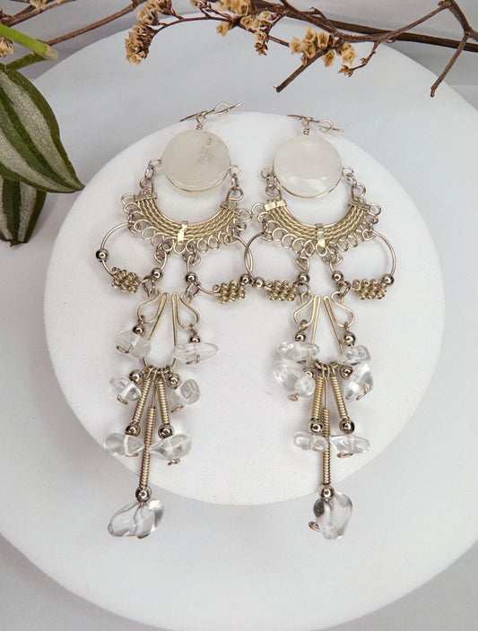 Brinco Nostalgia - Quartzo transparente