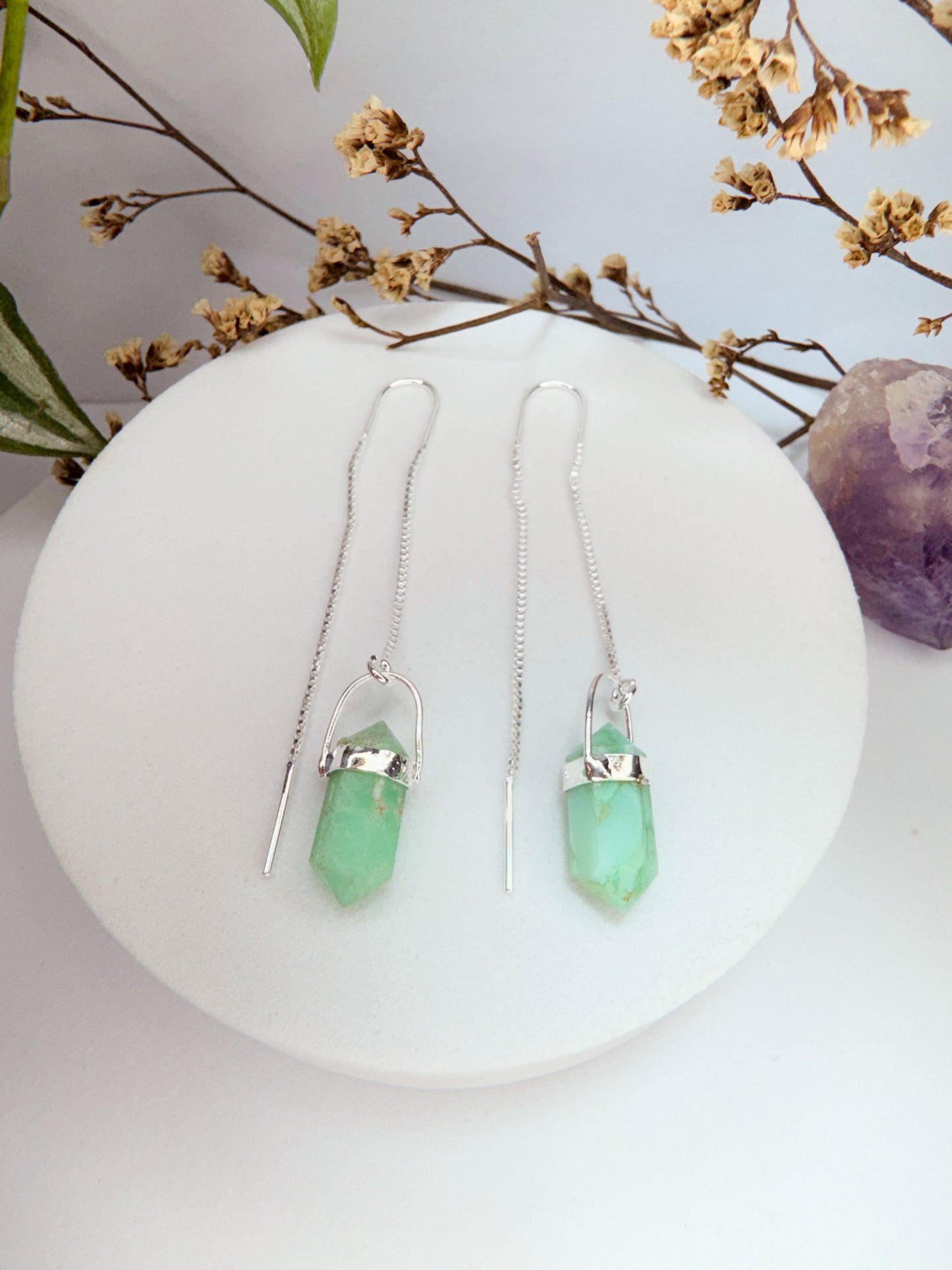 Brinco zen - Amazonita lapidada