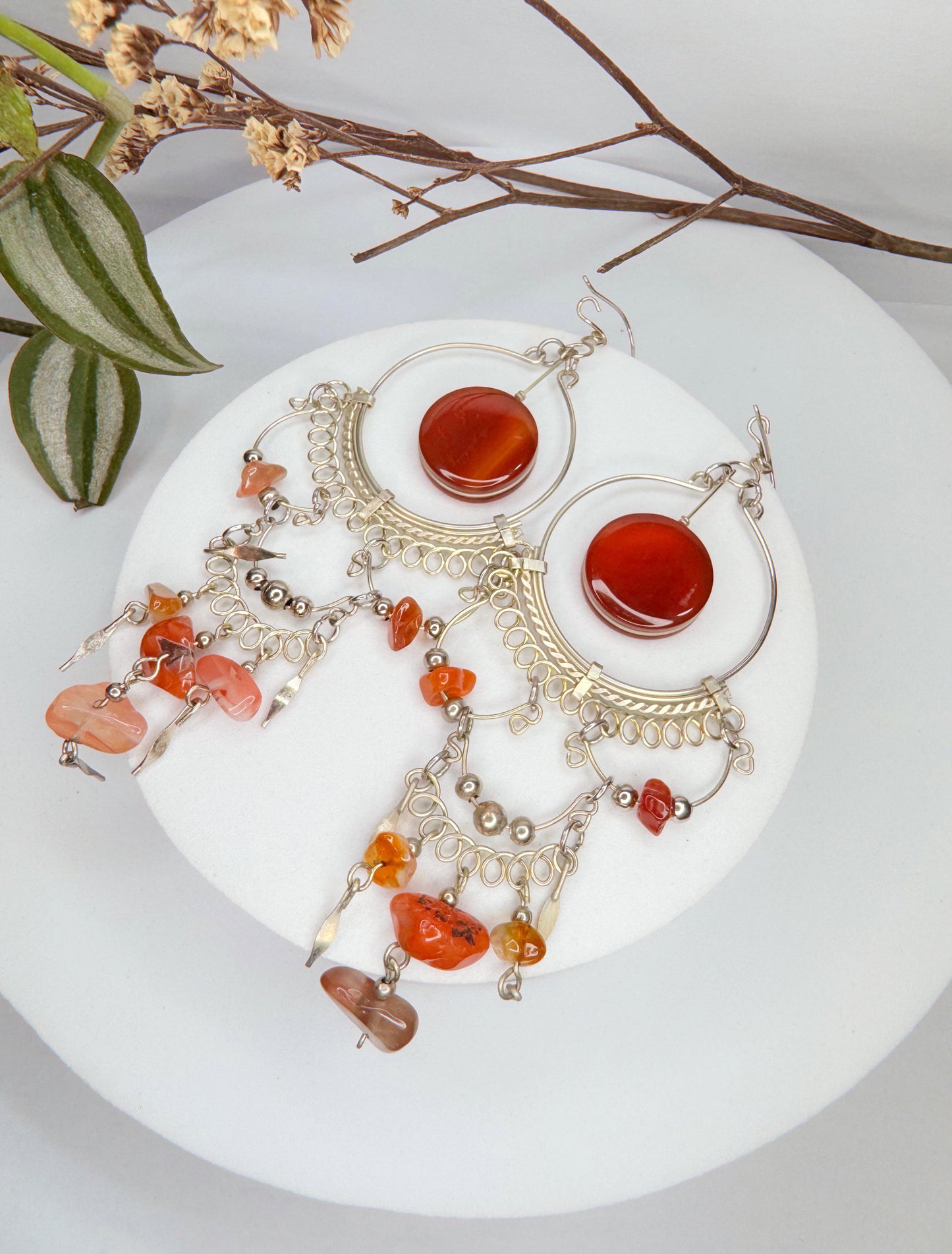 Brinco nostalgia - Cornalina