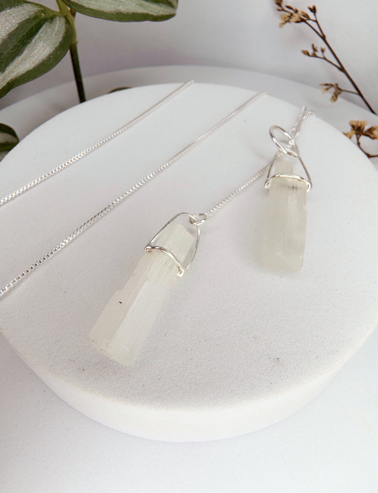 Colar cósmico  - Selenita Branca