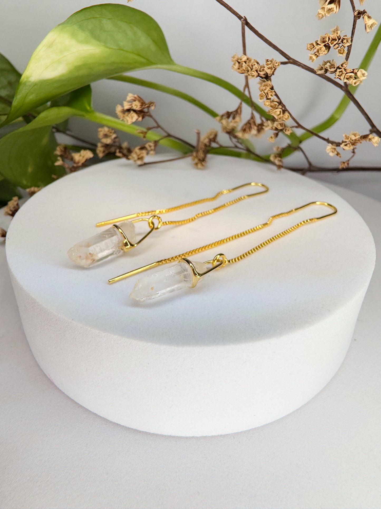 Brinco zen - Quartzo de Cristal