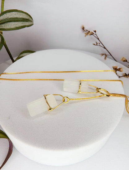 Colar cósmico  - Selenita Branca