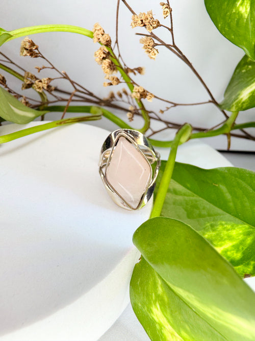 Anel Aura - Quartzo rosa